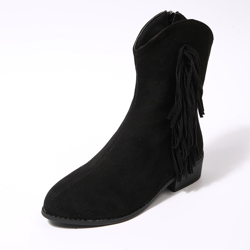 รองเท้าบูทสั้นส้นหนาทรงวี ปลาย - Women'S Shoes In Wide Width บทวิจารณ์และราคา