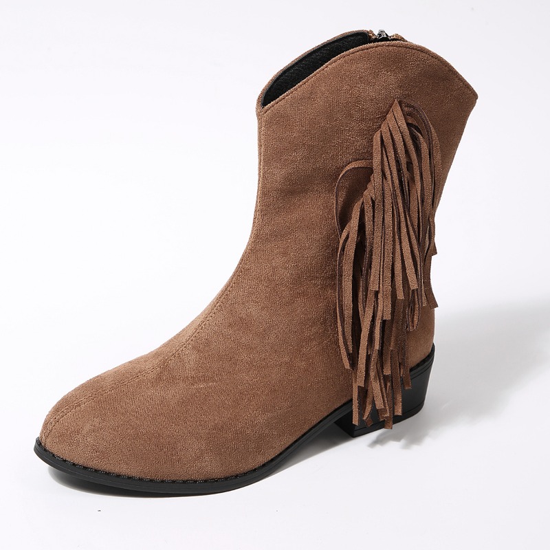 รองเท้าบูทสั้นส้นหนาทรงวี ปลาย - Women'S Shoes In Wide Width บทวิจารณ์และราคา